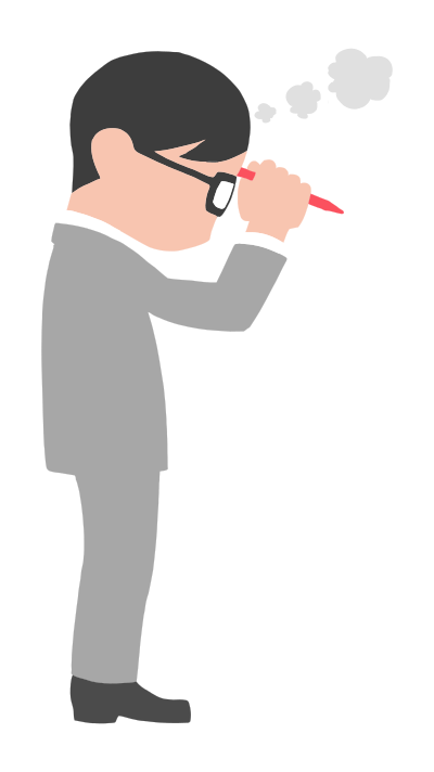 Man In Suit Thinking clipart