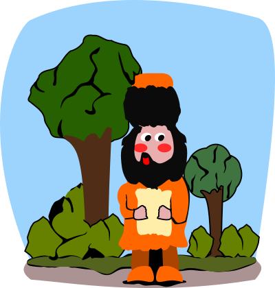 Man in the park clipart