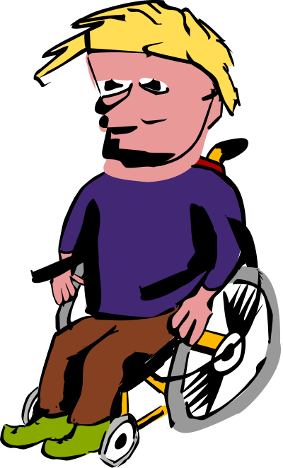Man in wheelchair clipart