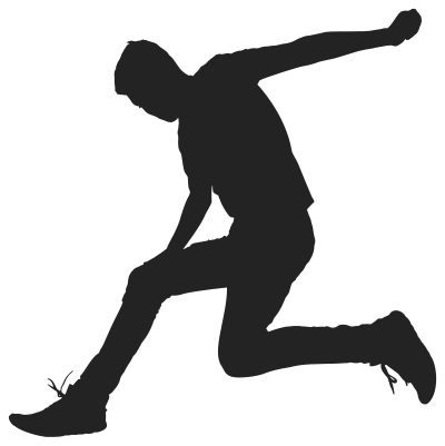 Man Jumping Silhouette 2 clipart