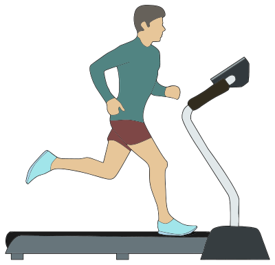 Man On Treadmill clipart