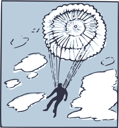 Man Parachutes clipart