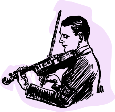 Man Playing Violin clipart