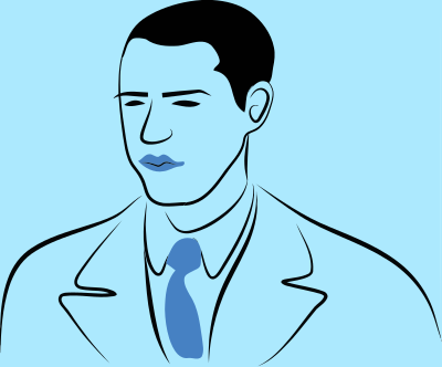 Man Portrait Line Art clipart