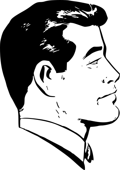 Man profile clipart