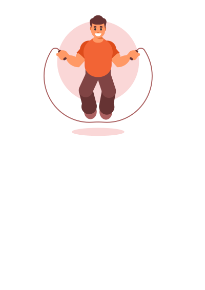 Man skipping with rope clipart