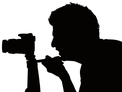 Man Taking A Picture Silhouette clipart