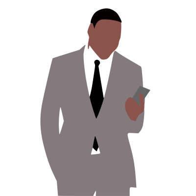 Man Talking on the Phone - Isolated clipart