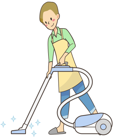 Man Vacuuming clipart