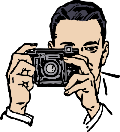 Man with a Camera - Colour clipart
