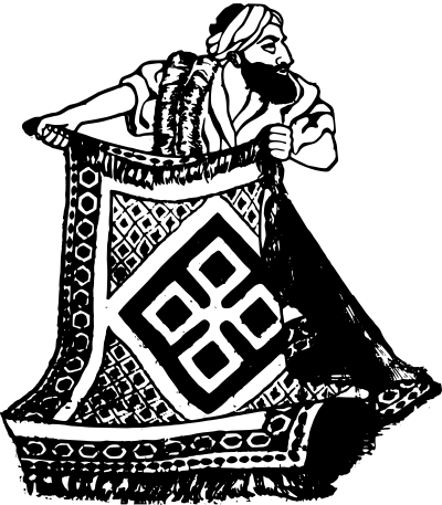 Man with a Rug clipart
