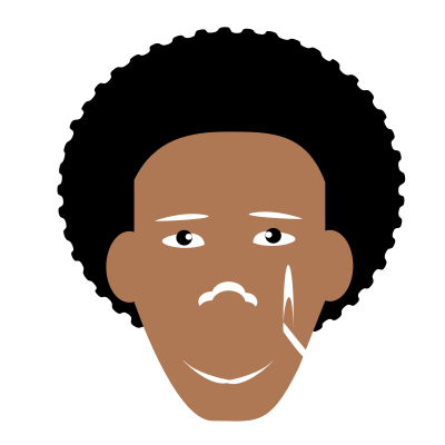 Man with an Afro clipart