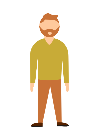 Man with barbe clipart