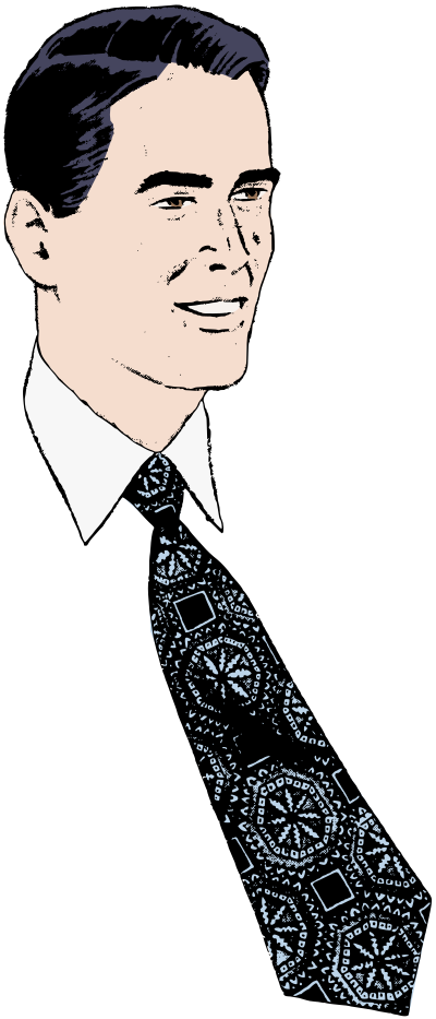 Man with big Tie clipart