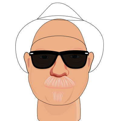 Man with Blues brother hat clipart
