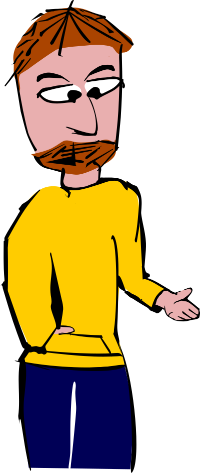 Man with braun hair clipart