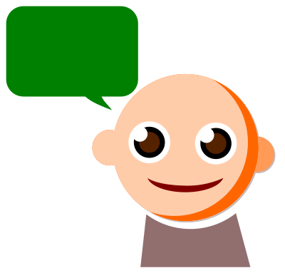 Man with dialog bubble clipart