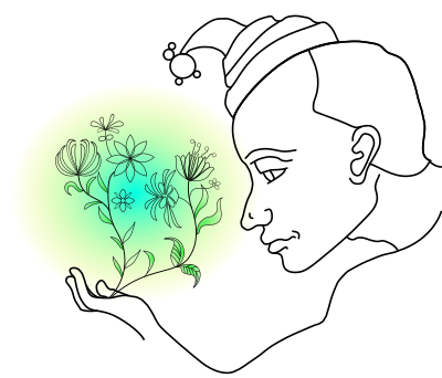 Man with Glowing Flowers - Remix clipart