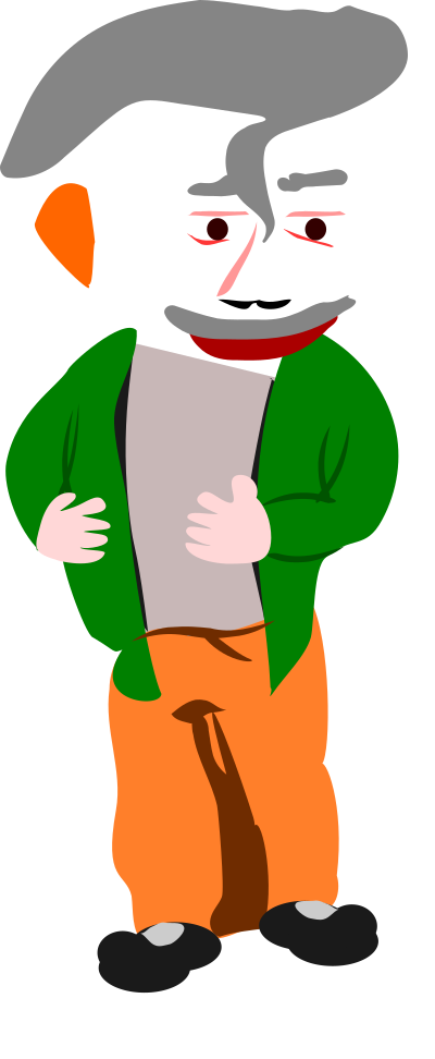 Man with green jacket clipart