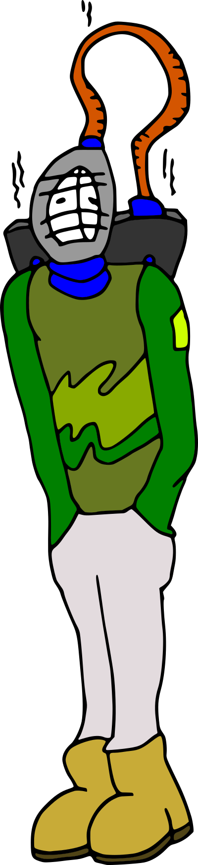 Man With Heater clipart