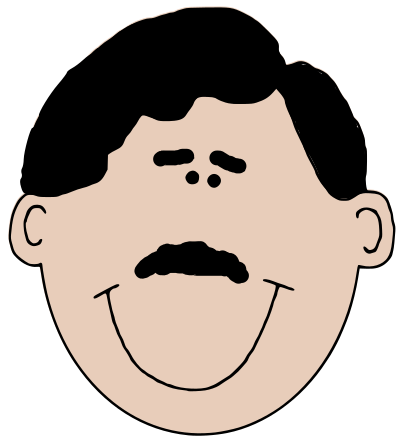 Man with Mustache clipart