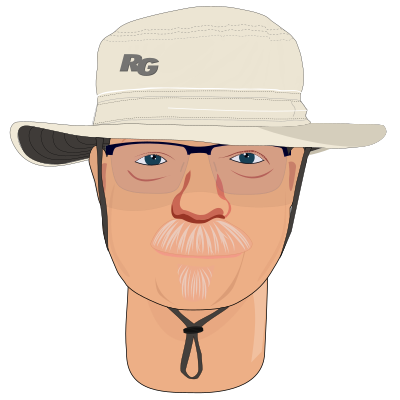 Man with outdoor hat clipart