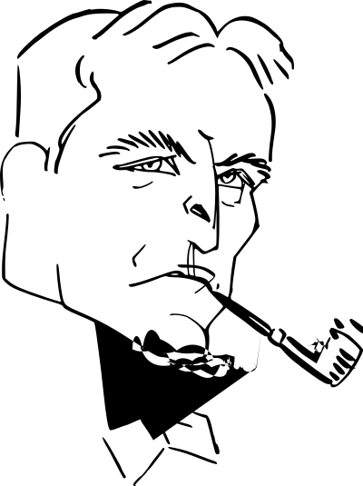 Man with Pipe clipart