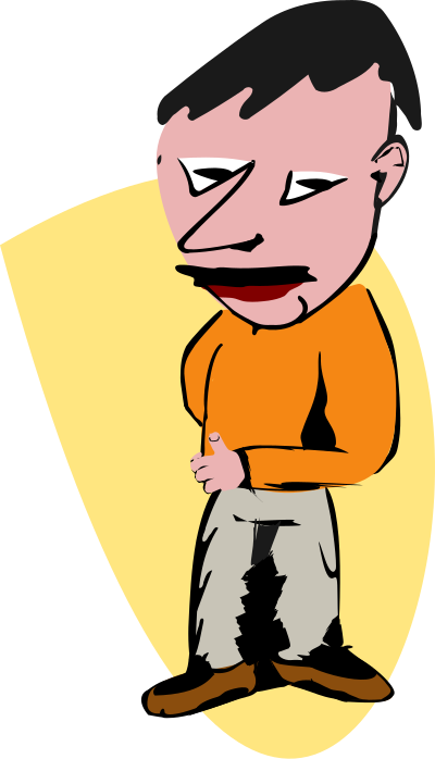 Man with sleepy face clipart