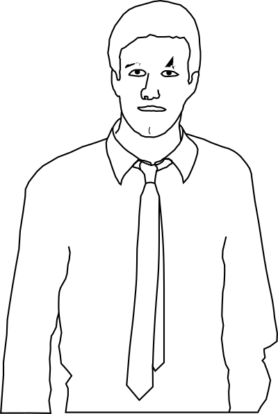 Man with tie clipart