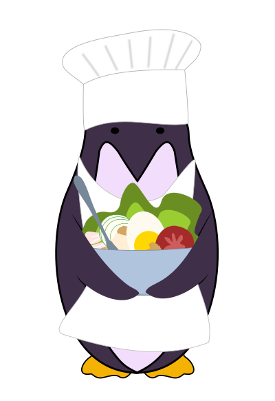 Manchot cuisinier clipart