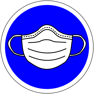 Mandatory sign: wear mask clipart