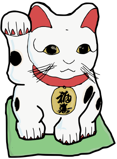Maneki Neko - Colour clipart