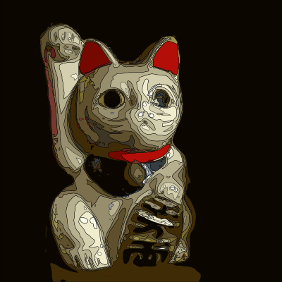 Maneki Neko on Black clipart