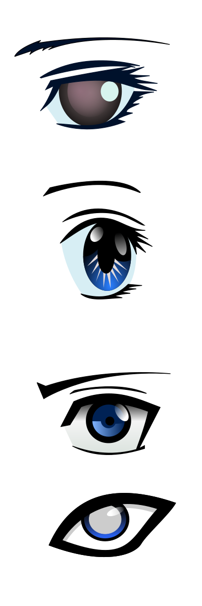 Manga eyes clipart