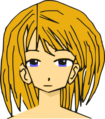 Manga Girl - True SVG (remix) clipart