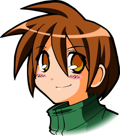 Manga kid head clipart