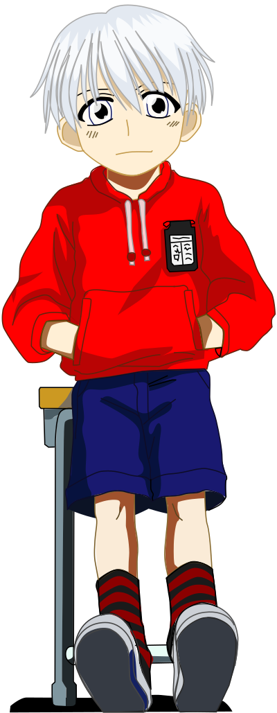 Manga School Boy clipart