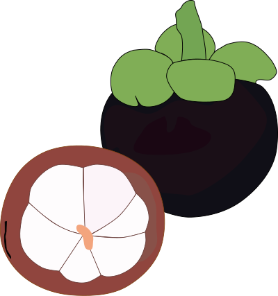 Mangosteen clipart