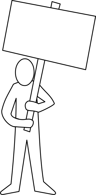 Manifestant / demonstrator clipart