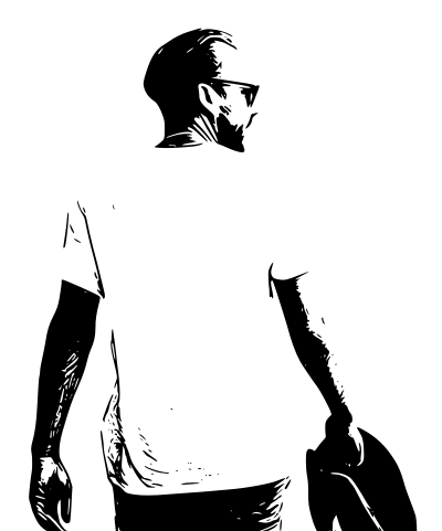 Man's back clipart