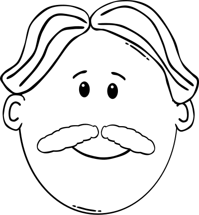 Man's Face 8 by World Label clipart