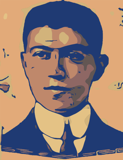 Man's Face Blue clipart