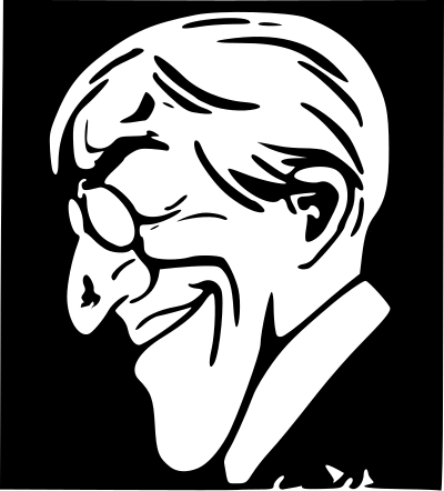 Man's Head Outline clipart