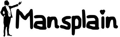 Mansplain wordart in feminine font clipart