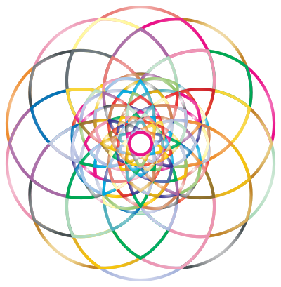Manuela's 20 Circles Prismatic No Background clipart