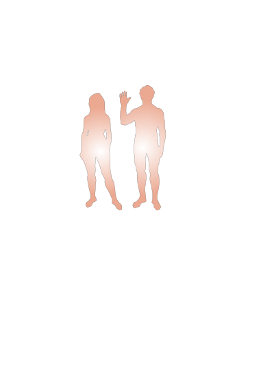 Man/woman shape Carl Sagan plate clipart