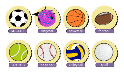 Many Ball Games clipart