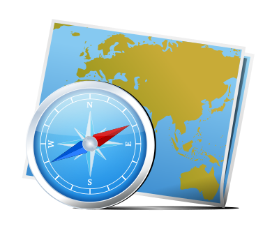 Map And Compass clipart