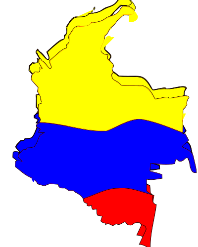 Mapa colombiano clipart