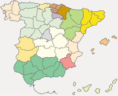 Mapa de Espana clipart